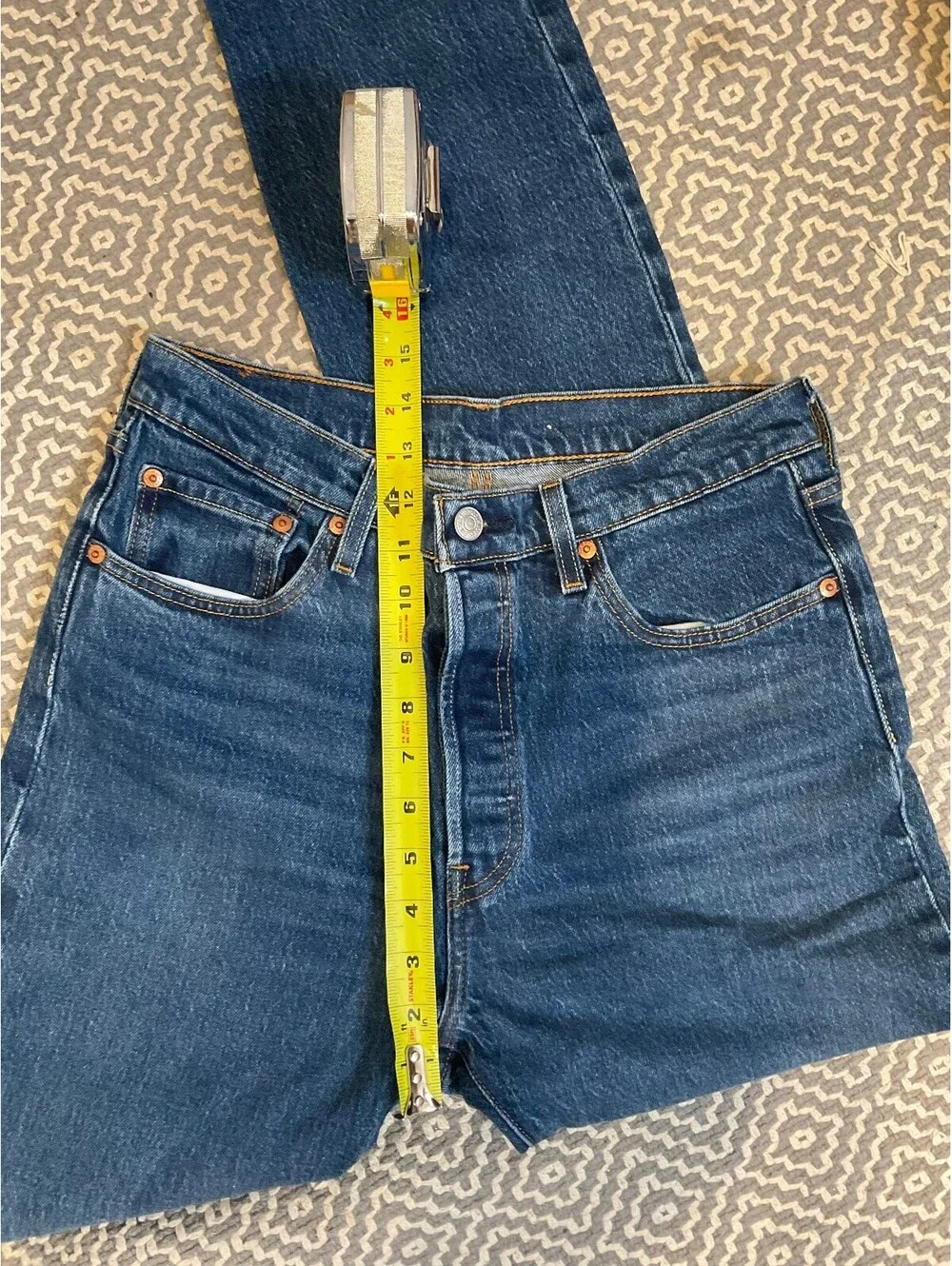 Levi's 501 button fly blue jeans 29x30 straight leg